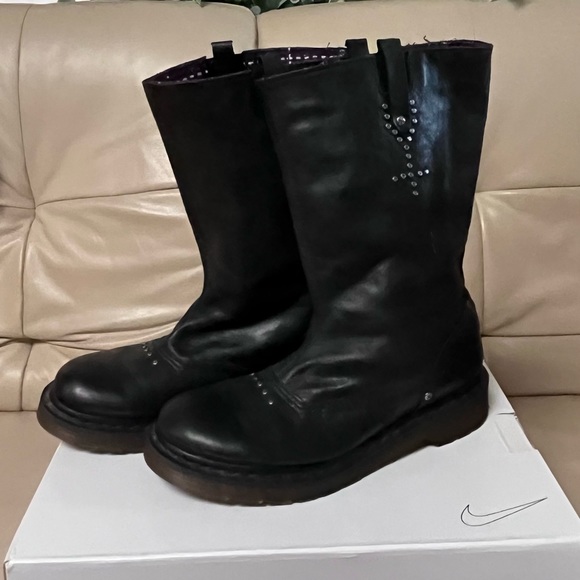 Dr Marten's Vintage RARE Boots Women's 9 Alexia Mid Calf Black Leather - Picture 2 of 11